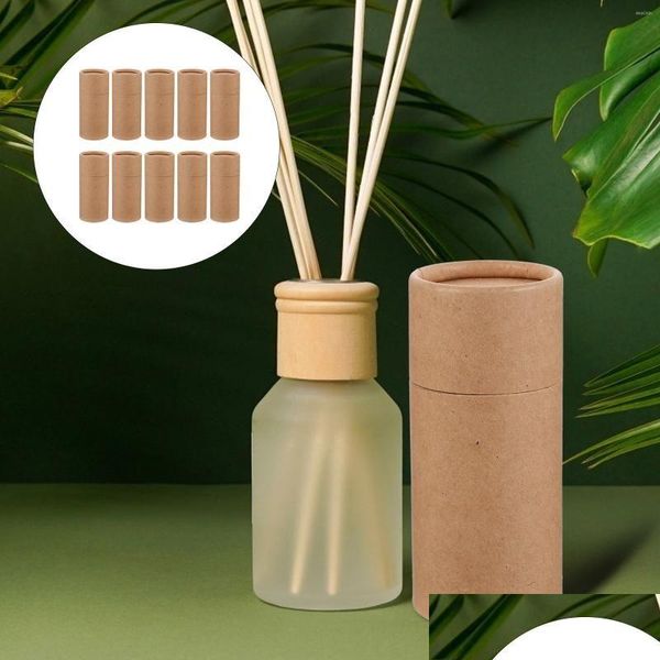 Emballage cadeau Emballage cadeau Papier Boîte Tube Carton Kraft Conteneur Cylindre Boîtes Tubes Bouteille Huile Emballage Essentiel Rond Emballage Storag Dhyrp