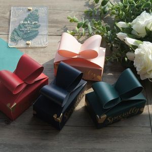 Geschenkwikkel Goud 10 stks Bow Paper Box als Soap Cookie Candy Little Packaging Christmas Wedding Gunsten Geschenken Decoratie1