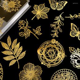 Geschenkwikkel Gouden kant Hollow Romantische plakbookplanten Materiaal Craft Paper Vintage Decoratief DIY PO