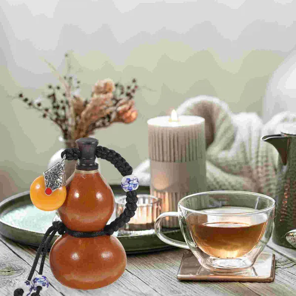 Tapón de calabaza para envolver regalos, decoración china Wu Natural, vaso de mano con forma de botella de agua seca