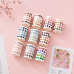 Envoltura de regalo gradiente en color cinta adhesiva álbumes de recortes lindas pegatinas de puntos de punto coreano suministros decorativos de álbum de recortes