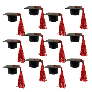 Geschenkafwikkeling Graduation Box Cap Mini Hat Caps Grad Candy Storage Boxes CardDecorations Hats Party Ring 2022 Holder Case Crafts Filt