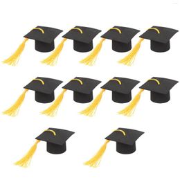 Cadeau Wrap Graduation Mini Cap Topper Gâteau Chapeau Caps Bouteille Toppers Grad Décorations Cupcake Party Doctoral Décor Ornement Décoration