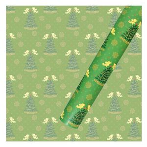 Cadeaupapier Groen Kerstcadeaupapier Vintage Elegant om te vieren