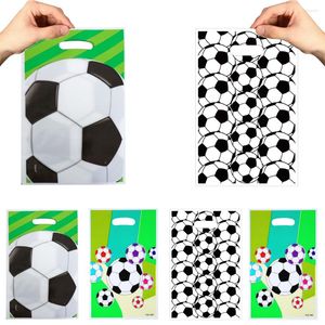 Emballage cadeau vert Football fête d'anniversaire sacs thème sac à bonbons enfant butin enfants faveurs fournitures décor