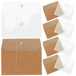 Emballage cadeau Cartes de voeux Enveloppes Invitations Fête Design translucide Portable Mariage Clair Blanc
