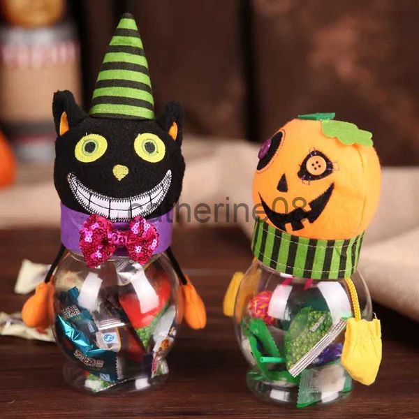 Envoltura de regalo Caja de dulces de Halloween Gato negro Bolsas de regalo de Halloween Bolsas de embalaje de dulces Caja de regalo Favores de fiesta de calabaza Niños Pay Prop x1007