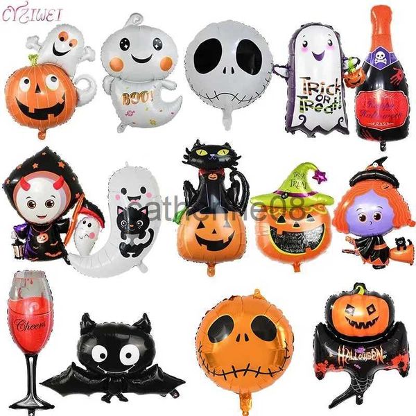 Envoltura de regalo Calabaza de Halloween Globos fantasma Decoraciones Globos de papel de araña Juguetes inflables Globos de murciélago Suministros para fiestas de Halloween Juguetes para niños x1007