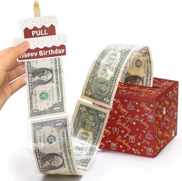 Reportación de regalos Box de dinero de día de feliz cumpleaños para cajas de extracción de efectivo ideas de bricolaje sorpresa