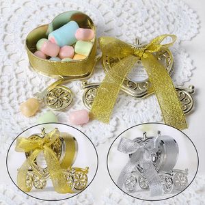 Geschenkwikkeling Home Party Gold-Patived Wedding Candy Box Hartvormige koetsvorm Creatieve schattige verpakking