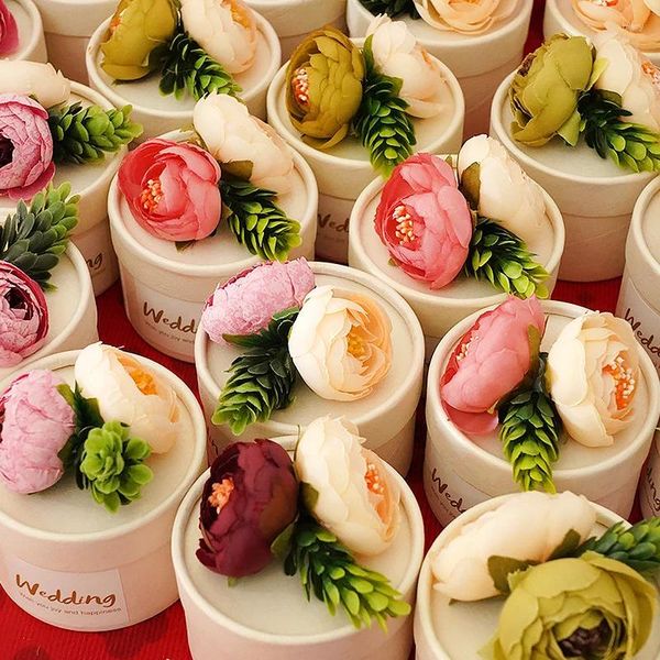 Gift Wrap Home Wedding Candy Box Paper Produit fini avec main le style européen