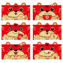 Enveloppe cadeau Hongbao Paper Red Enveloppes Lucky Packet Cute Money Money Bag Tiger Spring Festival Fournions chinois Ann￩e