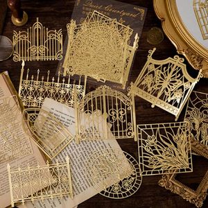 Geschenkwikkeling Ins Scrapbooking Paper Bronzing Lace Decoratie Hollow Card Collage Materiaal Kaarten DIY Handgemaakte kunstmarker