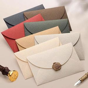 Gift Wrap Invitations Small Paper Business High-Grade pour 190g Supplies Texture Retro 50pcs / Lot Cartes Postelles Enveloppe de papeterie