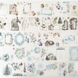 Cadeau cadeau JP Vintage Snow Way Out Washi PET Tape pour la fabrication de cartes Planificateur DIY Autocollant décoratif