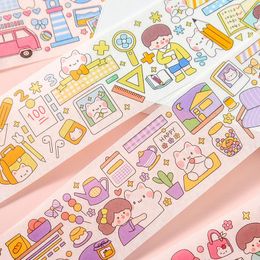 Cadeau cadeau Kawaii DIY Scrapbooking Masquage Washi Tape Papier Adhésif Mignon Ours Stationnaire Étiquette Scolaire Papeterie Fournitures Décoration