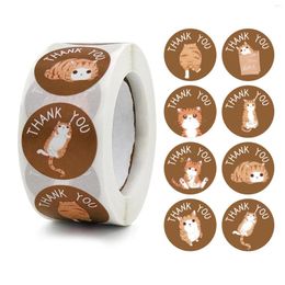 Geschenkwikkeling Kinderen Cartoon Diersticker Roll 500-Count Stickers Round Teacher Moedivational Lable voor