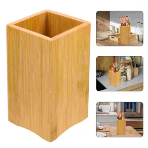 Emballage cadeau Ustensiles de cuisine Support de bureau Ustensile Porte-baguettes Baguettes Cage Couverts Boîte de vidange Bois de bambou