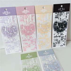Emballage cadeau coréen Chat dialogue amour Goo carte embellissement autocollants album à faire soi-même Collage téléphone portable étoile chasse décoration