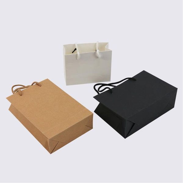 Emballage cadeau sac en papier kraft avec poignée partie chaussures en tissu à la mode sacs 10 taille Mtifunction usine en gros Lz1730 Drop D Dhaet