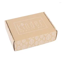 Enveloppe cadeau en papier kraft enrophiélé Boîte de package de diffusion imprimé blanc imprimé pour chaussures de vêtements