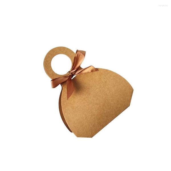 Emballage cadeau Kraft Papier Cadeaux Boîtes avec ruban DIY Biscuit Snack Candy Sac Anniversaire Fête de mariage Chocolat Favoris Sacs Décorations