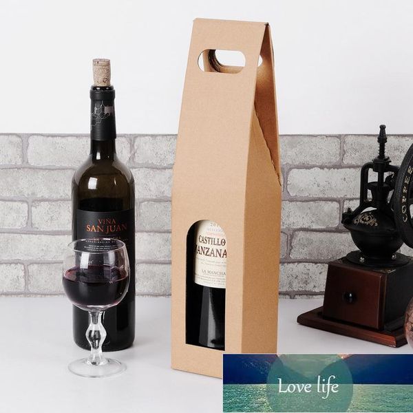 Papel de regalo Papel Kraft Caja de vino tinto Portátil Bolsa individual/doble Ventana Precio de fábrica Diseño experto Calidad Último estilo Estado original