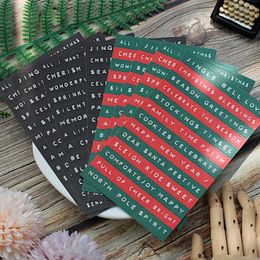 Enveloppe-cadeau kscraft 8sheets de Noël Journal Journal Sentillements Autocollants pour le scrapbooking DIY PO Making Paper Crafts