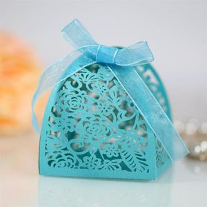 Geschenkwikkel Laser Cut Boxes 50/100pcs Bedankt Rose Floral Feest