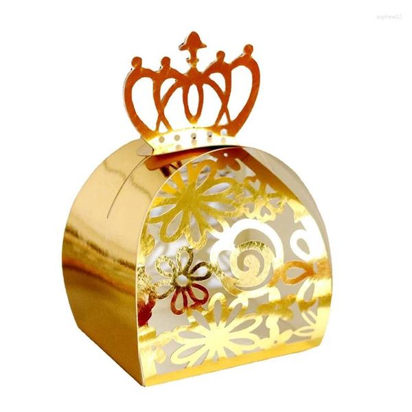 Enveloppe cadeaux Laser Coup Couronne Rose Fleur Candy Box Chocolate Mariage Favoris Pervoiri