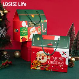 Geschenkverpakking LBSISI Life 12 stuks Kersthuisvorm Handtas Bonbondoos Kerstavond Verpakking Kerst Jaar Feestcadeau Decoratie 231214