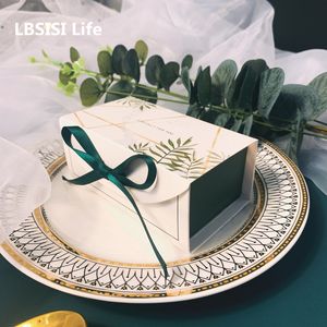 Geschenkwikkeling lbsisi Life 20 stcs 11.3*6*4.5cm Green Speciaal voor u Paper doos Verjaardag Geschenk Cadeau -chocolade verpakking met lint 230306