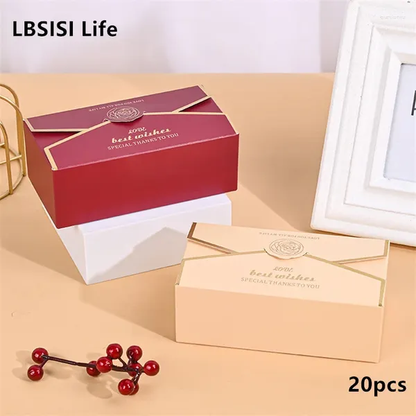 Enveloppe cadeau LBSISI Enveloppe Box Candy Box rétro Boîtes de mariage Retro Snack Chocolate Packaging Souvenir Supplies Wholesale