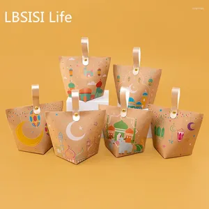Cadeau cadeau LBSISI Life-Kraft Sac en papier Bonbons au chocolat pour la décoration de la lune musulmane Fournitures de fête Emballage 6 pièces 12 pièces 2024