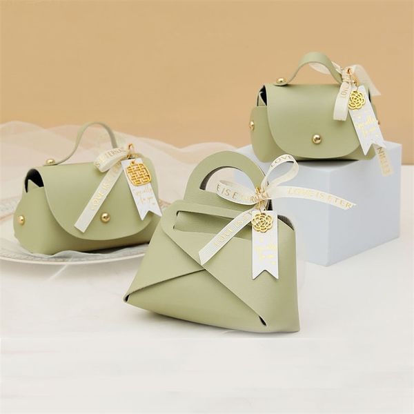 Emballage cadeau en cuir bonbons couleurs sac cosmétique emballage boîte bleu sacs pour mariage faveurs Saint Valentin fournitures 220913