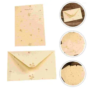 Enveloppe enveloppante enveloppe Kit de papier de salutation écrivant les enveloppes de la Saint-Valentin florales avec papiers papeterie