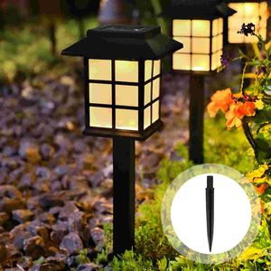 Geschenkwikkelverlichting Spikes Stakes Lichte zonne -vervanging Ground Forpathway Garden Torch Stake Stake Spike Lamps Outdoor Yard Lawn Plug