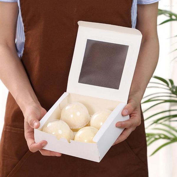 Emballage cadeau léger 3 pièces utilitaire bricolage Dessert bonbons boîtes en papier blanc pâtisserie longue durée pour boulangerie