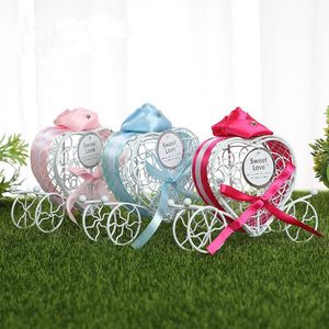 Geschenkwikkel Love Cartoon Car Metal Candy Boxes verpakking Pompoen klein voor geschenken Baby shower party gunsten bruiloft engagementgift