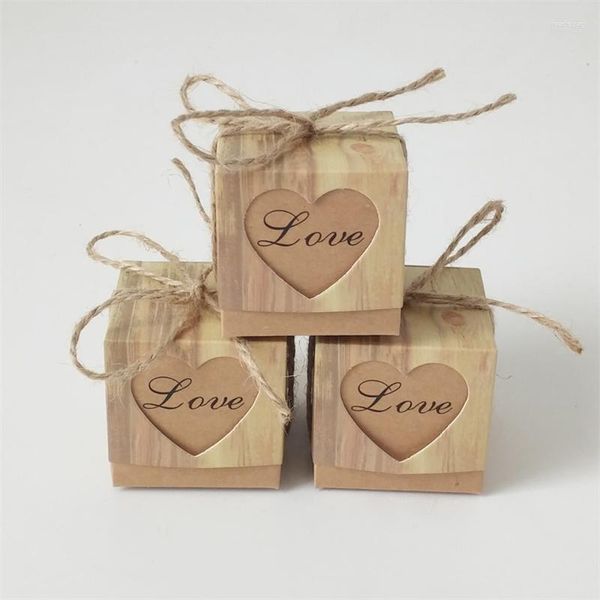 Regalos envolventes amor Caja de corazón Papel de embalaje Candys Sweets que contienen Drageses Farty Bedding Boded para invitados Favores Valentin