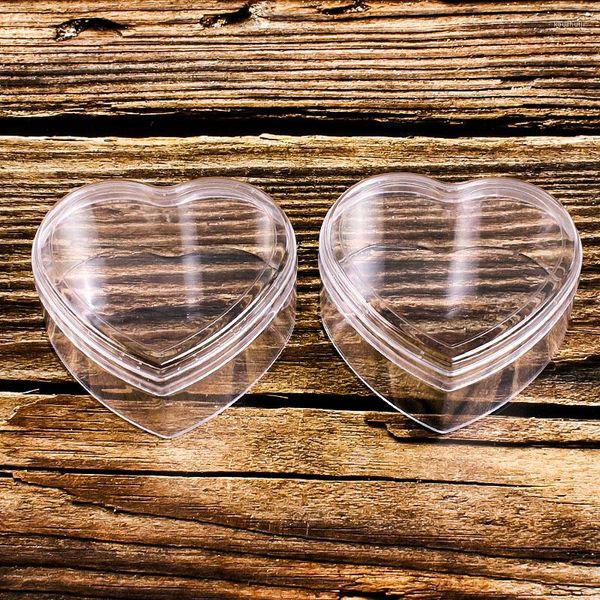 Emballage cadeau forme d'amour boîte en plastique transparente mariage bonbons chocolat emballage alimentaire