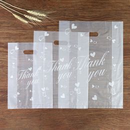 Geschenkwikkel Love Thank You Packaging Bags 20x30cm Retail Binkeltas met handvat Baby Shower Kerst Candy Cake Pastry Wikkel 221202