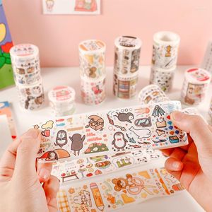 Geschenkwikkeling Mooie cartoon Diermeisjes Speciale Oil Washi Tapes Journal Maskering Tape Adhesive Diy Scrapbooking Stickers