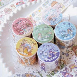 Geschenkwikkeling Mooie bloem Cartoon Girl Special Oil Washi Tapes School Supplies Smetine Tape Adhesive Diy Scrapbooking Sticker