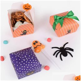 Geschenkwikkeling Mooie Halloween Cookie Candy Packaging Bags Mticolor Pouch Box CT0270 Drop Delivery Home Garden Feestelijke feestartikelen Eve Dh8jo