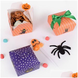 Geschenkwikkeling Mooie Halloween Cookie Candy Packaging Bags Mticolor Pouch Box CT0270 Drop Delivery Home Garden Feestelijke feestartikelen Eve Dh8jo