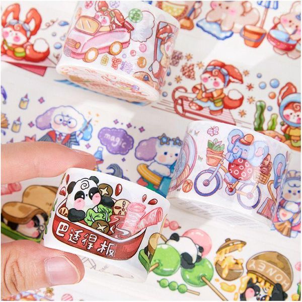 Enveloppe-cadeau Lovely Panda Special Oil Washi Tapes School Supplies Masking Tape Adhesive Diy Scrapbooking Decor Sticker