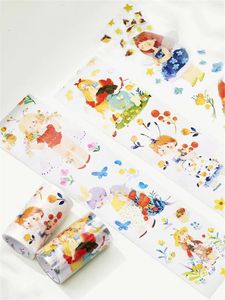 Cadeaupapier Mooie Zomer Insect Meisje Washi PET Tape Voor Kaarten Maken DIY Scrapbooking Decoratieve Sticker