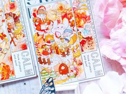 Geschenkwikkeling Lovely Sweet Cake Bakery Crystal Washi Pet voor kaart Make Diy Scrapbooking Plan Decoratieve sticker