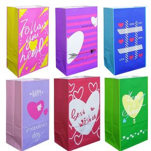 Envoltura de regalo Preciosa bolsa de dulces de boda con pegatinas para el día de San Valentín S Amor Suministros de papel Favores de fiesta